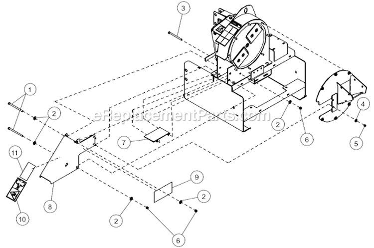 DischargeáAssembly Diagram and Parts List for CH45540 77454 - S/N:704408-999999 Bear Cat Chipper Shredder